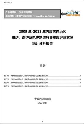 2009-2013年内蒙古自治区烘炉、熔炉及电炉制造行业经营状况分析年报